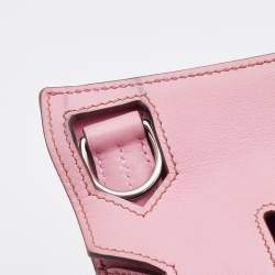 Pre Owned Hermes Pink Swift Leather Palladium Finish Jypsiere 28 Bag