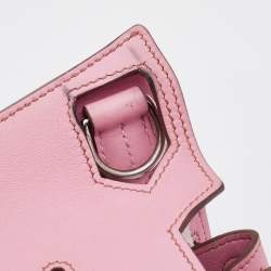 Pre Owned Hermes Pink Swift Leather Palladium Finish Jypsiere 28 Bag