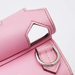 Pre Owned Hermes Pink Swift Leather Palladium Finish Jypsiere 28 Bag