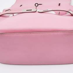 Pre Owned Hermes Pink Swift Leather Palladium Finish Jypsiere 28 Bag