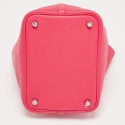 Pre Owned Hermes Rose Mexico Taurillon Clemence Leather Picotin Lock 18 Bag