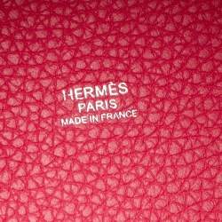 Pre Owned Hermes Rose Mexico Taurillon Clemence Leather Picotin Lock 18 Bag