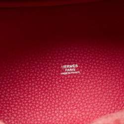 Pre Owned Hermes Rose Mexico Taurillon Clemence Leather Picotin Lock 18 Bag