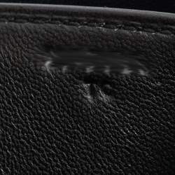 Pre Owned Hermes Black Veau Box Leather Gold Finish Constance III Mini Bag