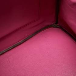 Pre Owned Hermes Fuchsia Ostrich Palladium Finish Birkin 35 Bag