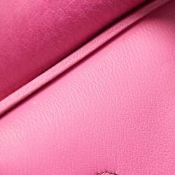 Pre Owned Hermes Fuchsia Ostrich Palladium Finish Birkin 35 Bag