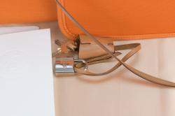 Pre Owned Hermes Orange  Leather Herbag 31 Shoulder Bag 