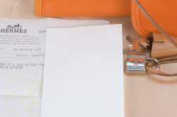 Pre Owned Hermes Orange  Leather Herbag 31 Shoulder Bag 