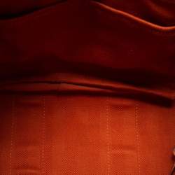 Pre Owned Hermes Orange Canvas and Leather Valparaiso PM Bag