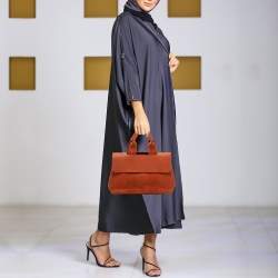 Pre Owned Hermes Orange Canvas and Leather Valparaiso PM Bag