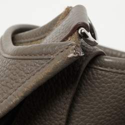 Pre Owned Hermes Etain Clemence Leather Evelyne III GM Bag