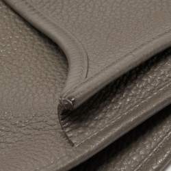 Pre Owned Hermes Etain Clemence Leather Evelyne III GM Bag