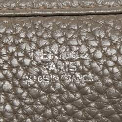 Pre Owned Hermes Etain Clemence Leather Evelyne III GM Bag
