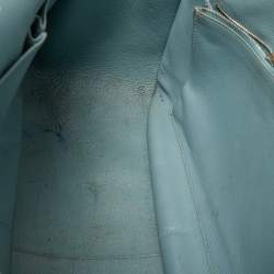 Pre Owned Hermes Ciel Taurillon Clemence Leather Palladium Finish Jypsiere 34 Bag