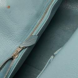 Pre Owned Hermes Ciel Taurillon Clemence Leather Palladium Finish Jypsiere 34 Bag
