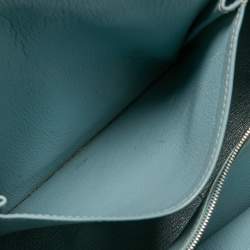 Pre Owned Hermes Ciel Taurillon Clemence Leather Palladium Finish Jypsiere 34 Bag