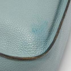 Pre Owned Hermes Ciel Taurillon Clemence Leather Palladium Finish Jypsiere 34 Bag