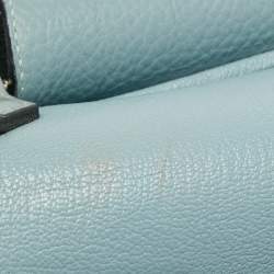 Pre Owned Hermes Ciel Taurillon Clemence Leather Palladium Finish Jypsiere 34 Bag