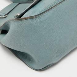 Pre Owned Hermes Ciel Taurillon Clemence Leather Palladium Finish Jypsiere 34 Bag