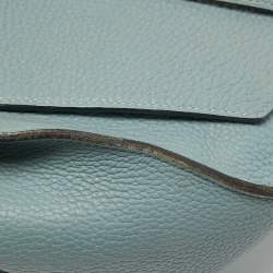 Pre Owned Hermes Ciel Taurillon Clemence Leather Palladium Finish Jypsiere 34 Bag