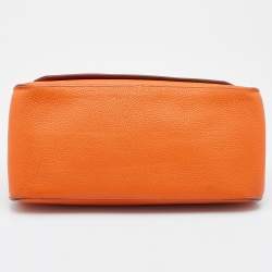 Pre Owned Hermes Apricot Clemence Leather Palladium Finish Jypsiere 34 Bag
