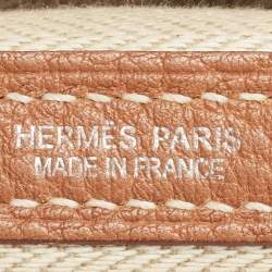 Pre Owned Hermes Gold Negonda Leather Garden Party 36 Bag
