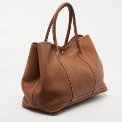 Pre Owned Hermes Gold Negonda Leather Garden Party 36 Bag