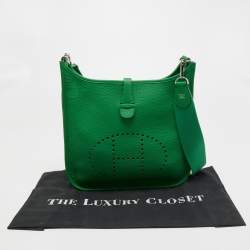 Pre Owned Hermès Bamboo Clemence Leather Evelyne III PM Bag