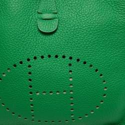 Pre Owned Hermès Bamboo Clemence Leather Evelyne III PM Bag