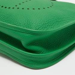 Pre Owned Hermès Bamboo Clemence Leather Evelyne III PM Bag