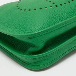 Pre Owned Hermès Bamboo Clemence Leather Evelyne III PM Bag