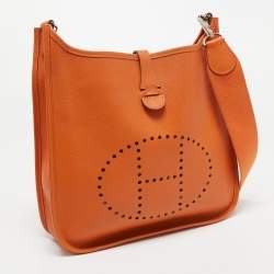Hermes Orange Epsom Leather Evelyne I PM Bag