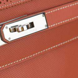 Hermes Sanguine Swift Leather Palladium Hardware Ghillies Retourne Kelly 32 Bag