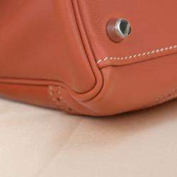 Hermes Sanguine Swift Leather Palladium Hardware Ghillies Retourne Kelly 32 Bag