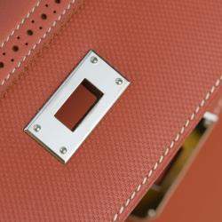 Hermes Sanguine Swift Leather Palladium Hardware Ghillies Retourne Kelly 32 Bag