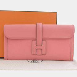 Hermes Pink Swift Jige Elan 29 Clutch D Engraved