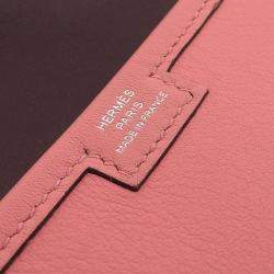 Hermes Pink Swift Jige Elan 29 Clutch D Engraved