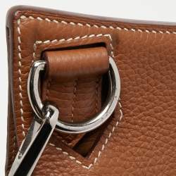 Hermes Gold Taurillon Clemence Leather Palladium Finish Jypsiere 34 Bag