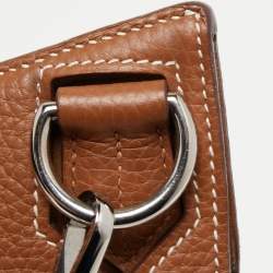 Hermes Gold Taurillon Clemence Leather Palladium Finish Jypsiere 34 Bag