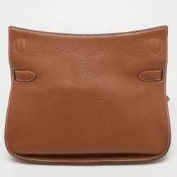 Hermes Gold Taurillon Clemence Leather Palladium Finish Jypsiere 34 Bag
