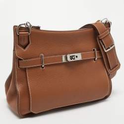Hermes Gold Taurillon Clemence Leather Palladium Finish Jypsiere 34 Bag