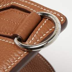 Hermes Gold Taurillon Clemence Leather Palladium Finish Jypsiere 34 Bag