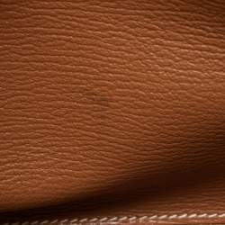 Hermes Gold Taurillon Clemence Leather Palladium Finish Jypsiere 34 Bag