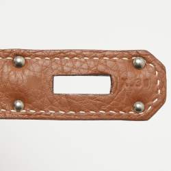 Hermes Gold Taurillon Clemence Leather Palladium Finish Jypsiere 34 Bag