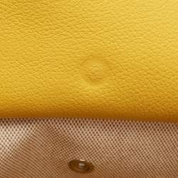 Pre Owned Hermes Soleil/Beige Canvas and Clemence Leather Evelyne I PM Bag