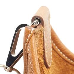 Hermes Gold Clemence Leather Evelyne III PM Bag