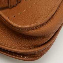 Hermes Gold Clemence Leather Evelyne III PM Bag