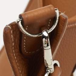 Hermes Gold Clemence Leather Evelyne III PM Bag