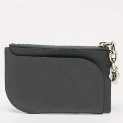 Pre Owned Hermes Bleu Orage Evercolor "Strap" Card Holder