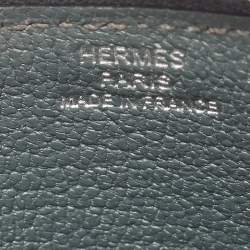 Pre Owned Hermes Bleu Orage Evercolor "Strap" Card Holder